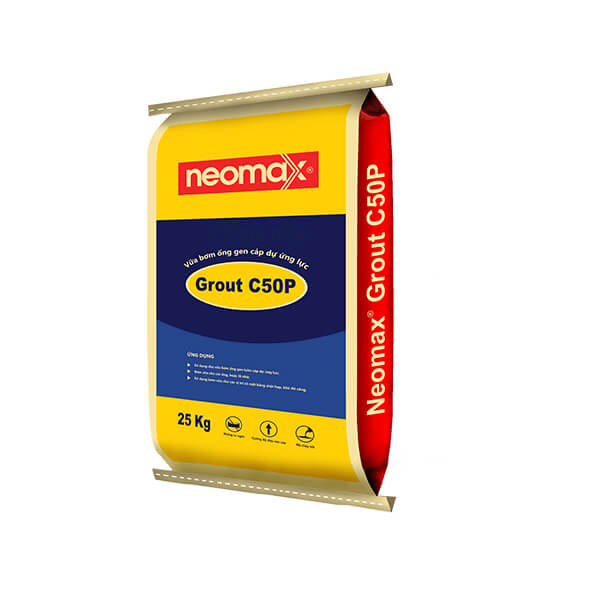 Neomax Grout C50P là loại vữa rót trộn sẵn gốc xi măng khả năng chống thấm và chống ăn mòn cao