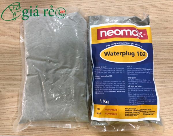 vữa trộn đông rắn nhanh neomax waterplug 102